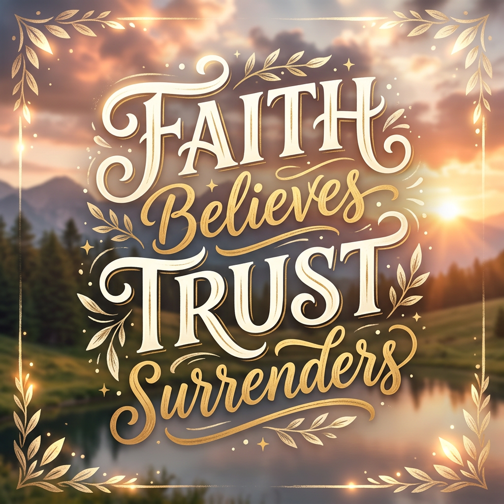 Faith Believes. Trust Surrenders.